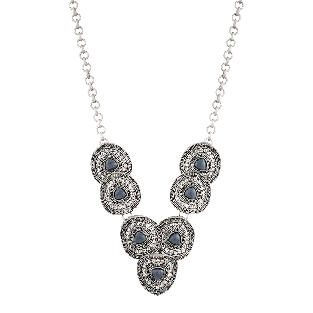 Teejh Chahat Silver Grey Necklace