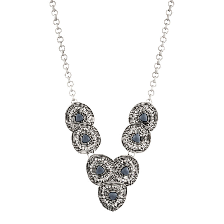 Teejh Chahat Silver Grey Necklace