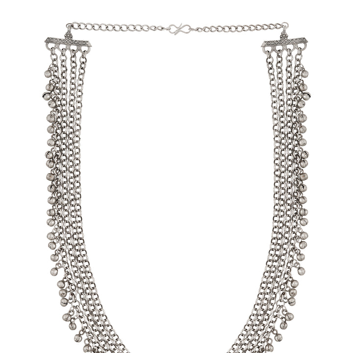 Teejh Kimaya Silver Grey Necklace
