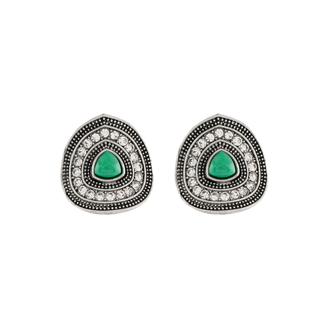 Teejh Roohi Silver Turquoise Stud