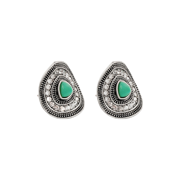 Teejh Roohi Silver Turquoise Stud