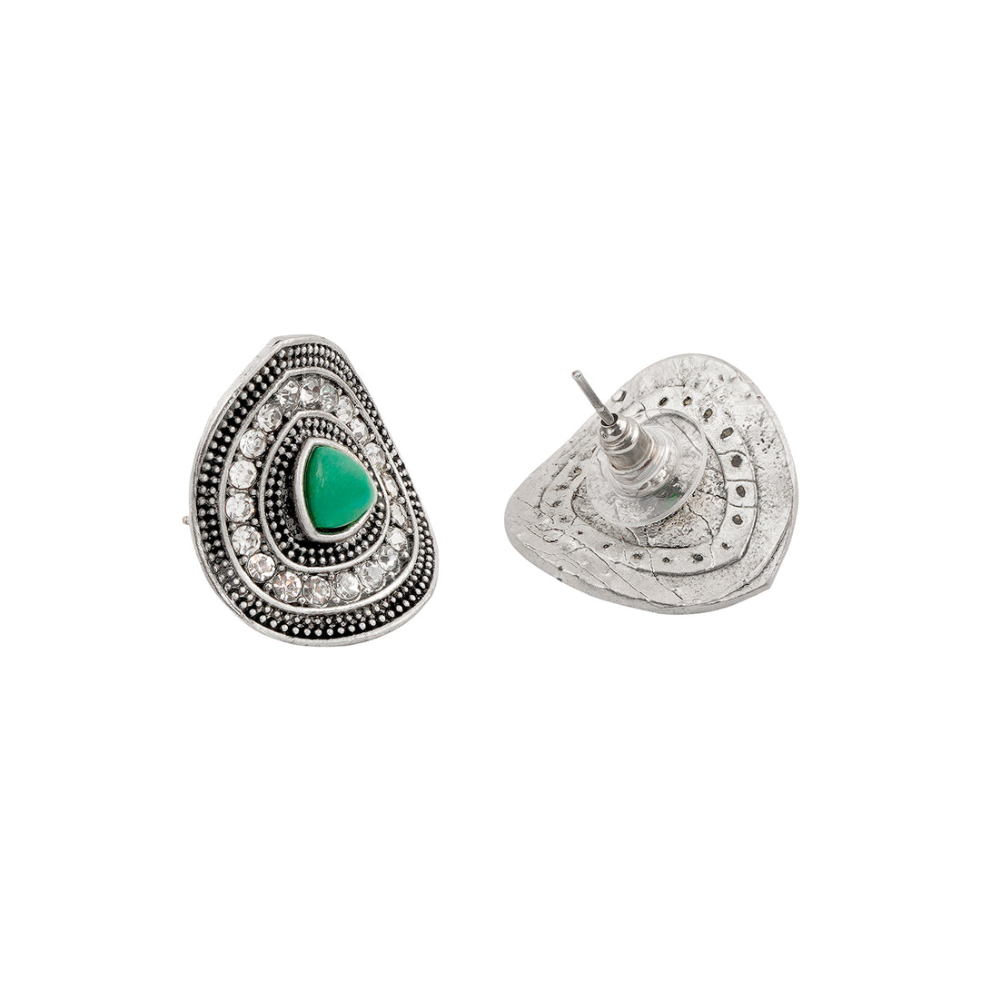 Teejh Roohi Silver Turquoise Stud