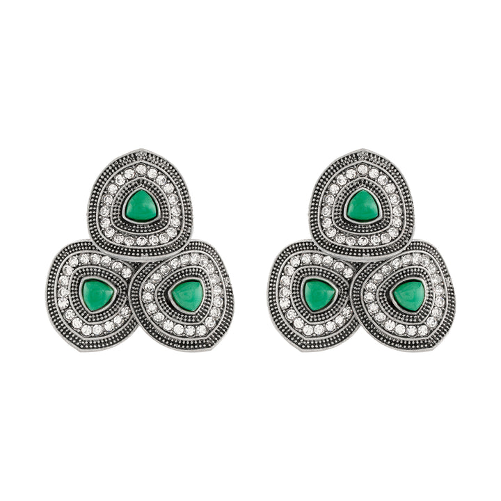 Teejh Shyamli Silver Turquoise Stud