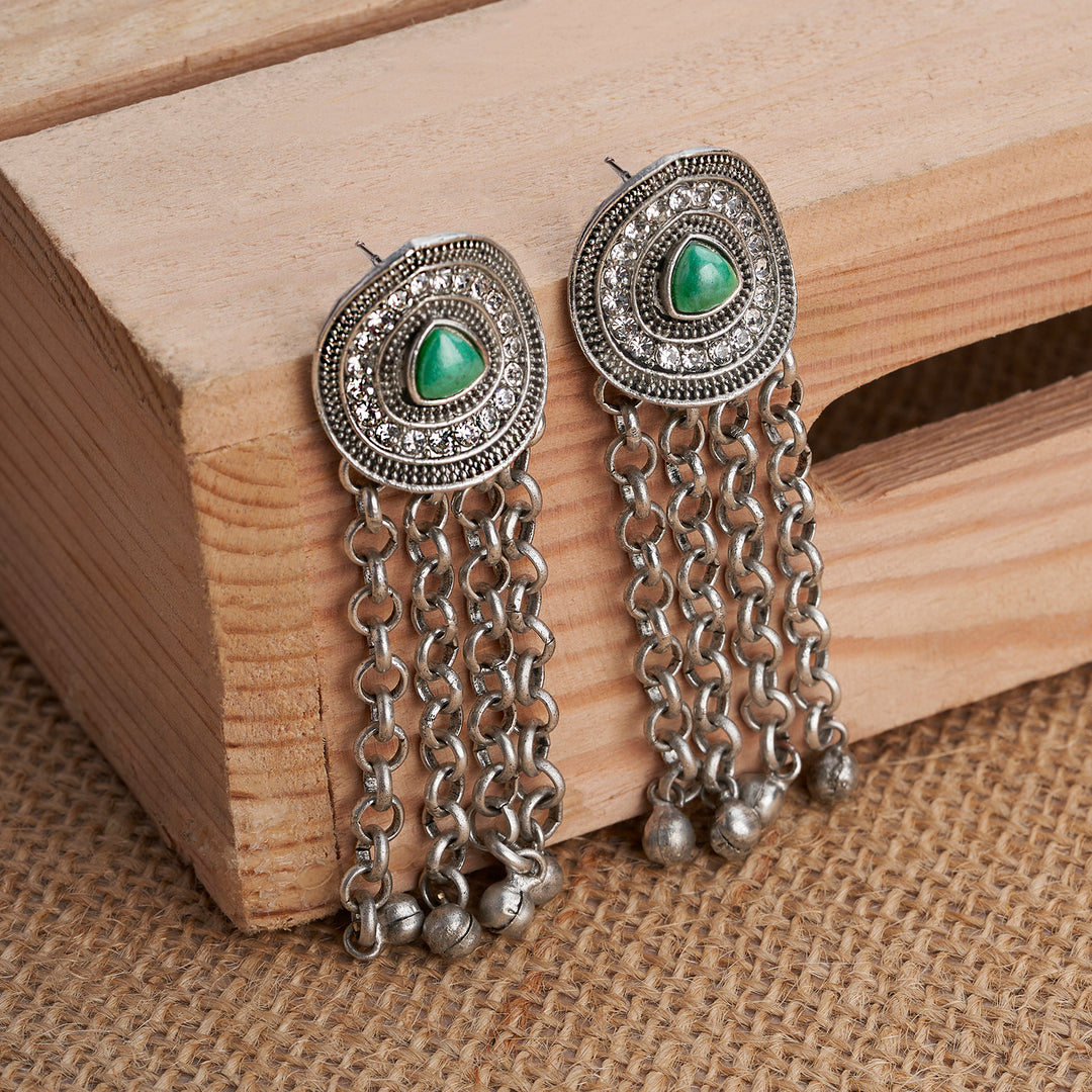 Teejh Kathani Silver Turquoise Earring