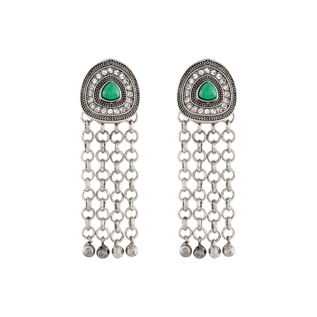 Teejh Kathani Silver Turquoise Earring