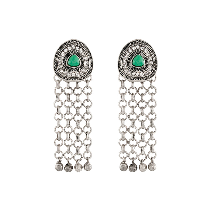 Teejh Kathani Silver Turquoise Earring