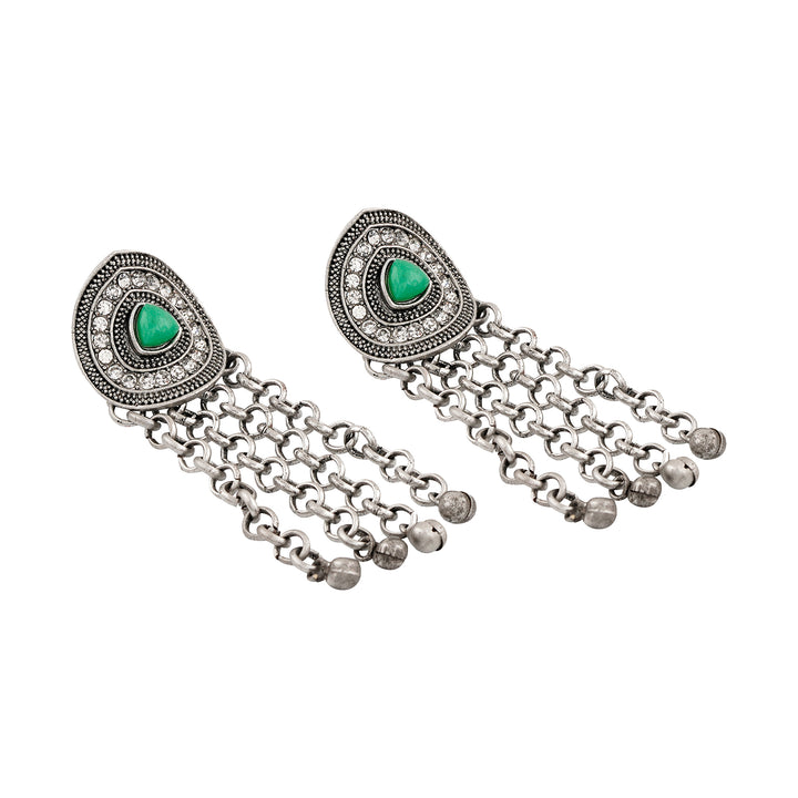 Teejh Kathani Silver Turquoise Earring
