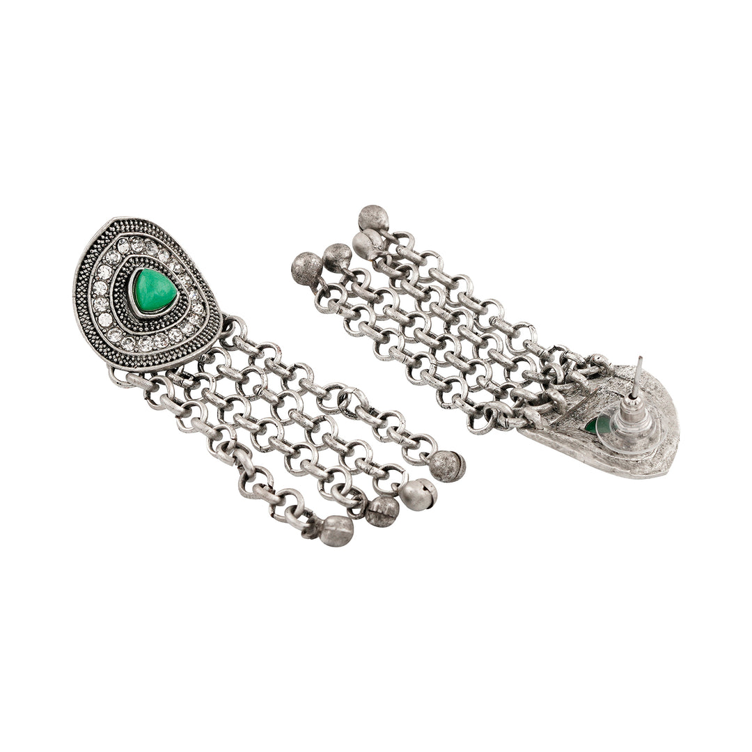 Teejh Kathani Silver Turquoise Earring