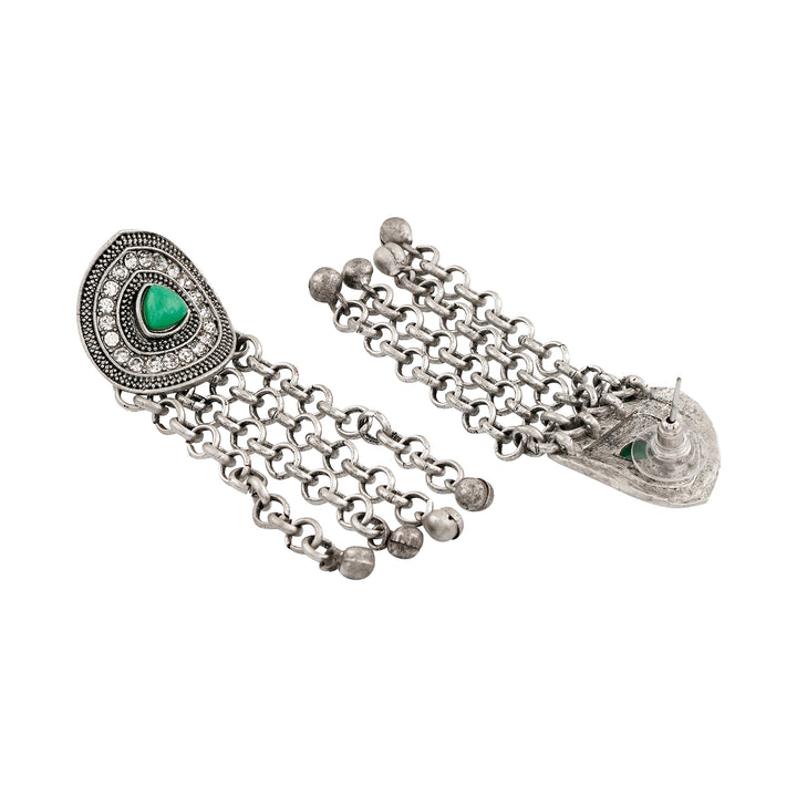 Teejh Kathani Silver Turquoise Earring