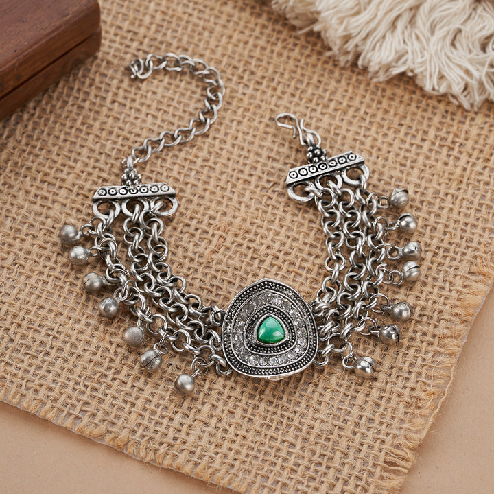 Teejh Sveksha Silver Turquoise Bracelet