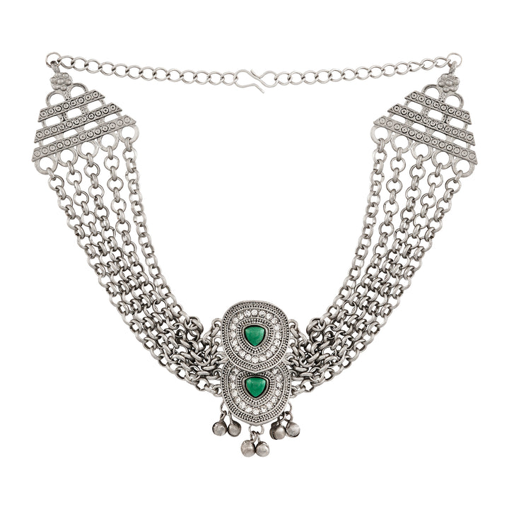 Teejh Aarti Silver Turquoise Necklace