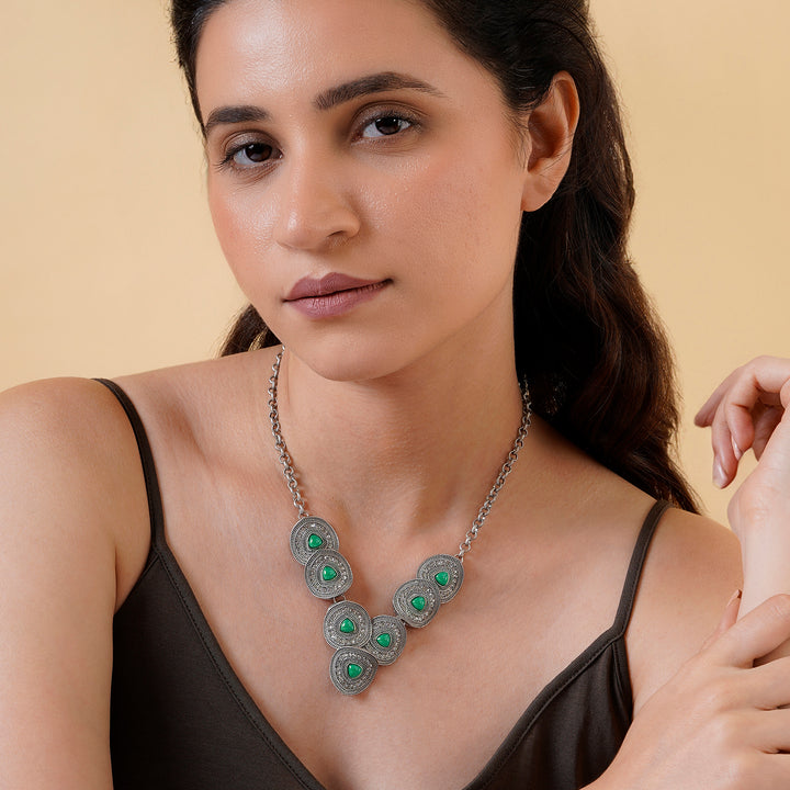 Teejh Sudamati Silver Turquoise Necklace
