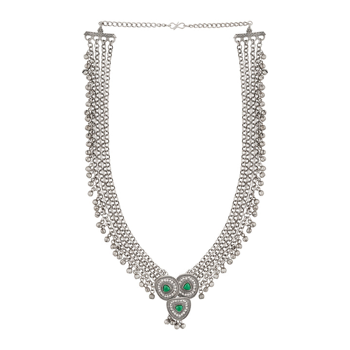 Teejh Suhasi Silver Turquoise Necklace