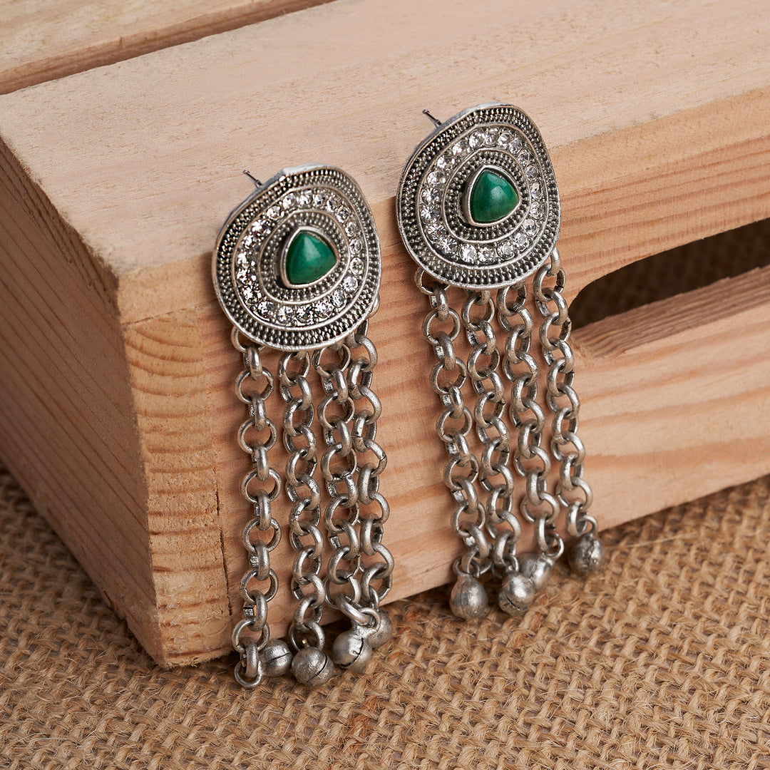 Teejh Jia Silver Green Earring