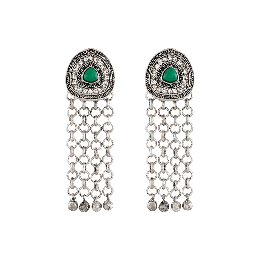 Teejh Jia Silver Green Earring