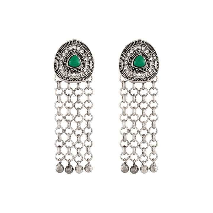 Teejh Jia Silver Green Earring