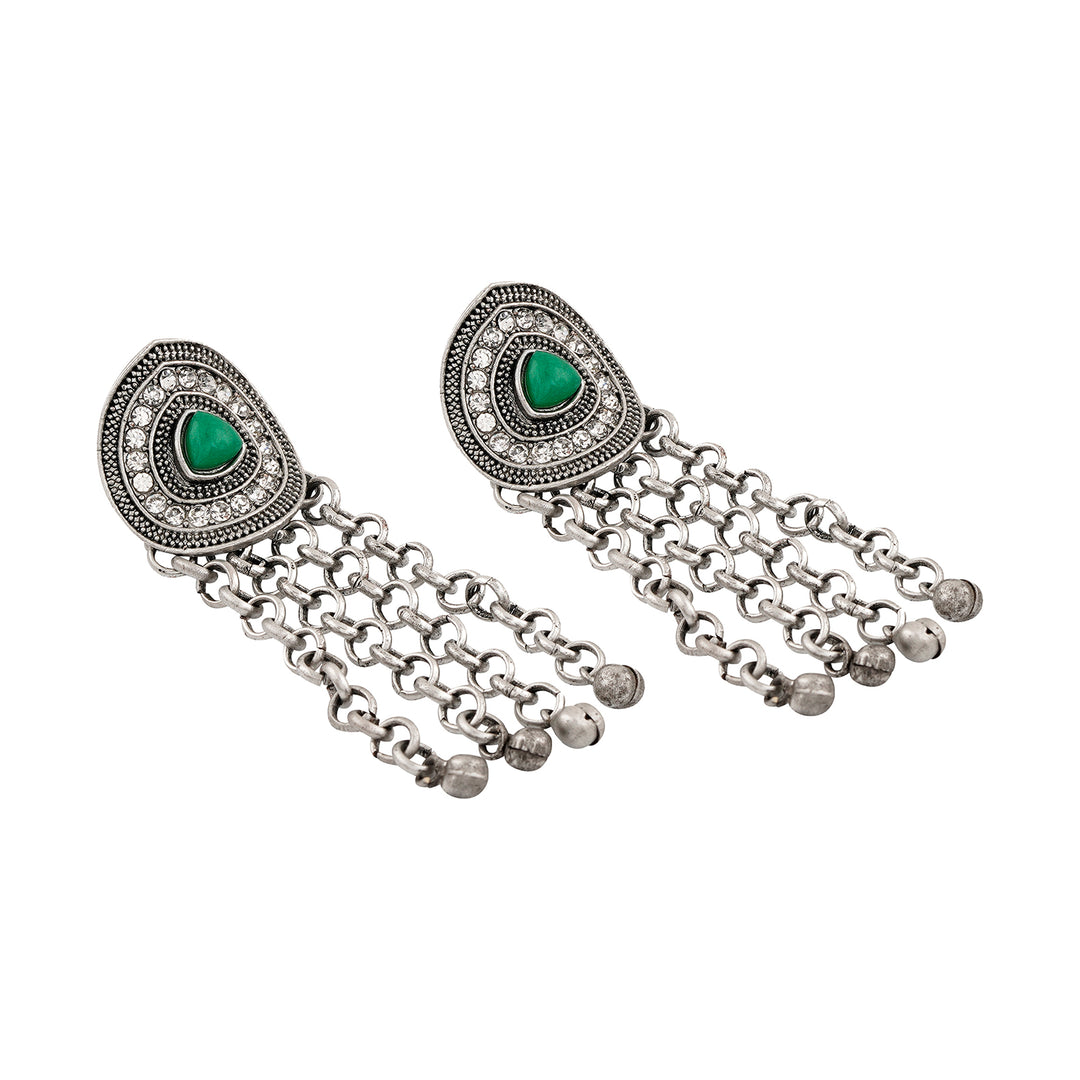 Teejh Jia Silver Green Earring