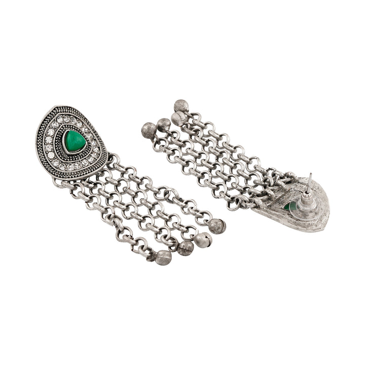 Teejh Jia Silver Green Earring