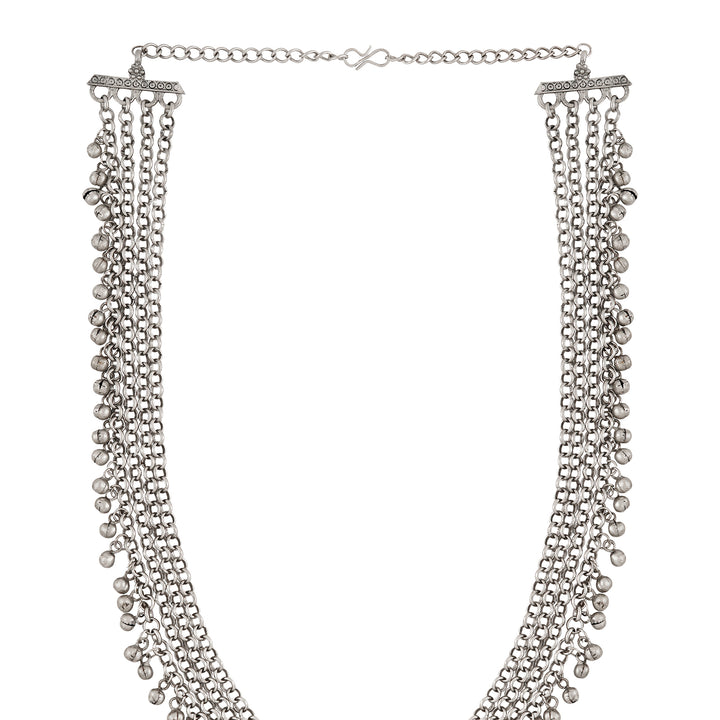 Teejh Esha Silver Green Necklace