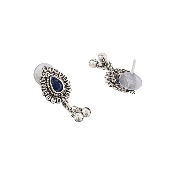 Teejh Chogada Multicolored Silver Oxidised Necklace Set