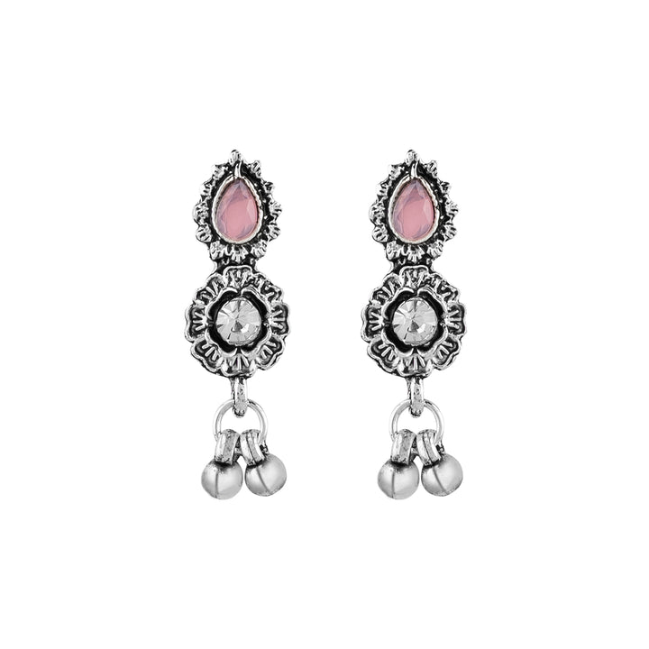 Teejh Dholi Taro Dhol Baaje Multicolored Silver Oxidised Necklace Set