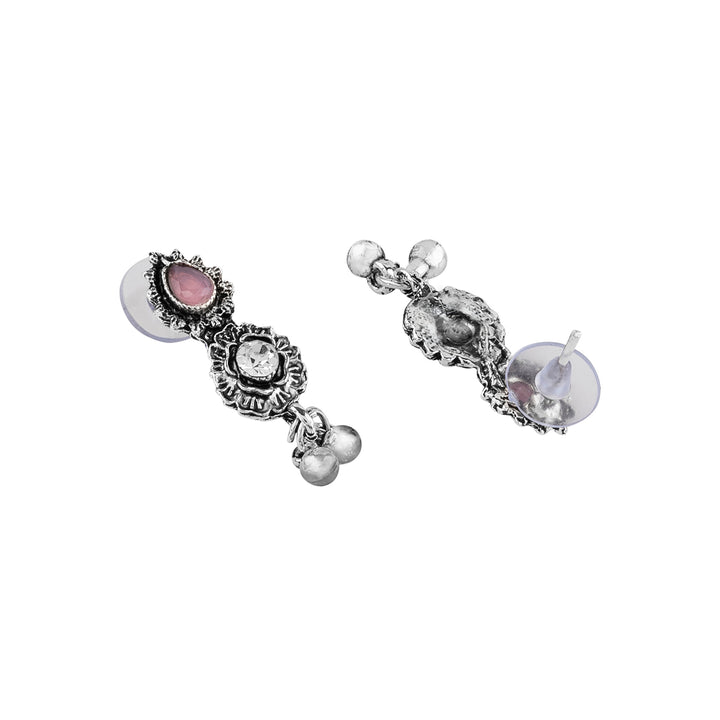 Teejh Dholi Taro Dhol Baaje Multicolored Silver Oxidised Necklace Set
