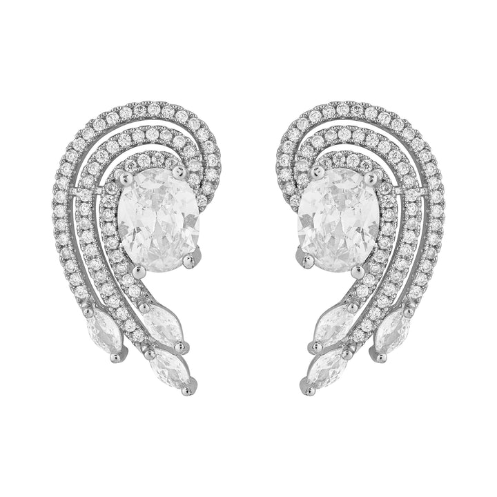 Teejh Majestic Mira CZ Stones  Silver Earrings