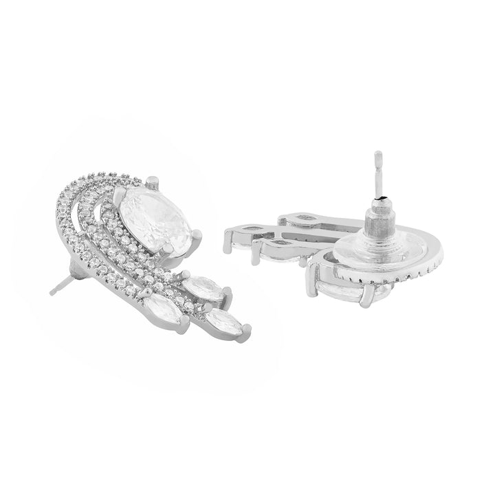 Teejh Majestic Mira CZ Stones  Silver Earrings
