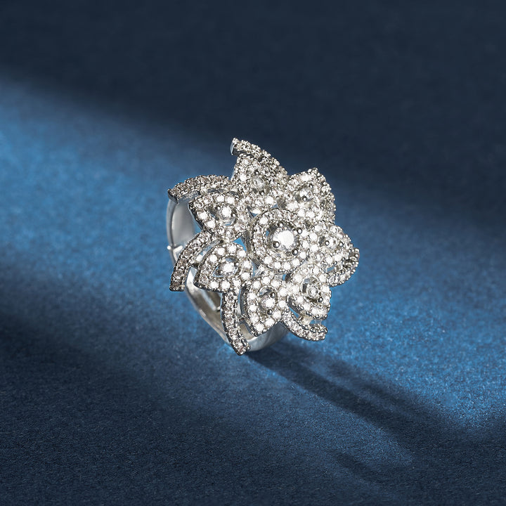 Teejh Royal Radiance CZ Stones Silver Ring