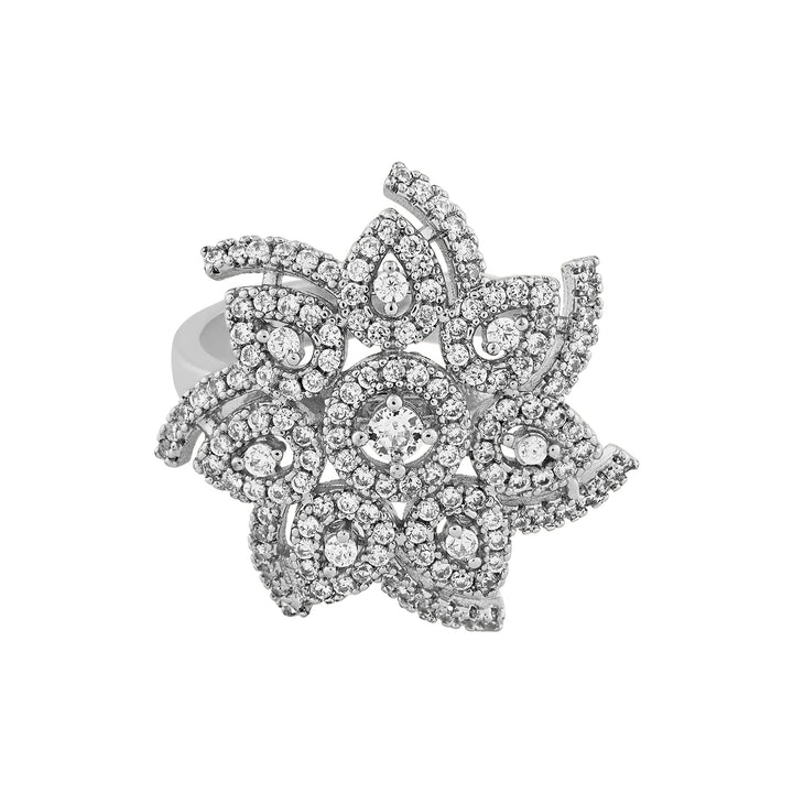 Teejh Royal Radiance CZ Stones Silver Ring