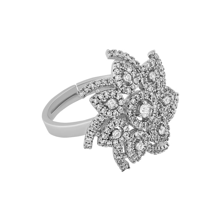 Teejh Royal Radiance CZ Stones Silver Ring