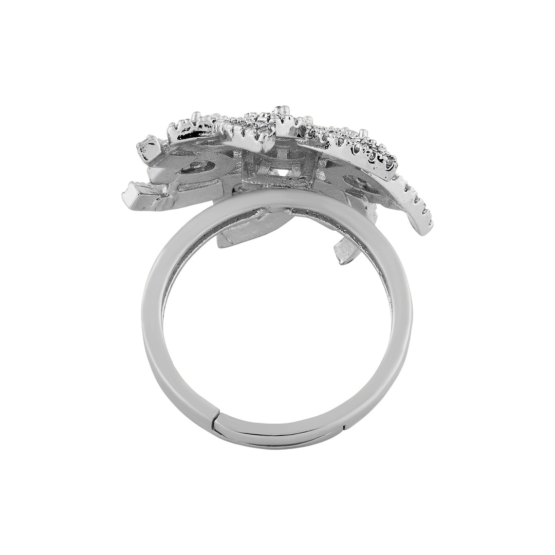 Teejh Royal Radiance CZ Stones Silver Ring