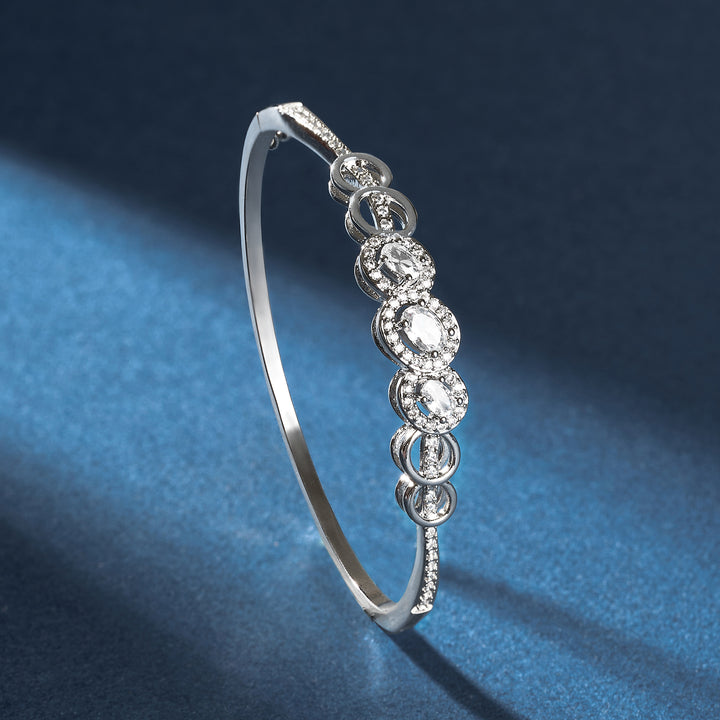 Teejh Diva Dynasty CZ Stones  Silver Bracelet