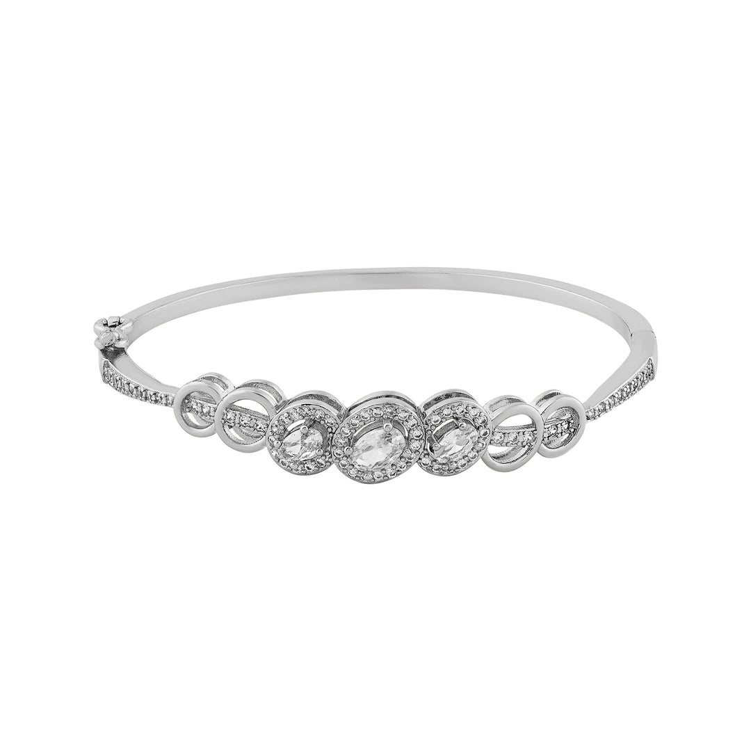 Teejh Diva Dynasty CZ Stones  Silver Bracelet