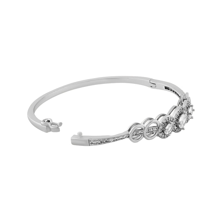 Teejh Diva Dynasty CZ Stones  Silver Bracelet
