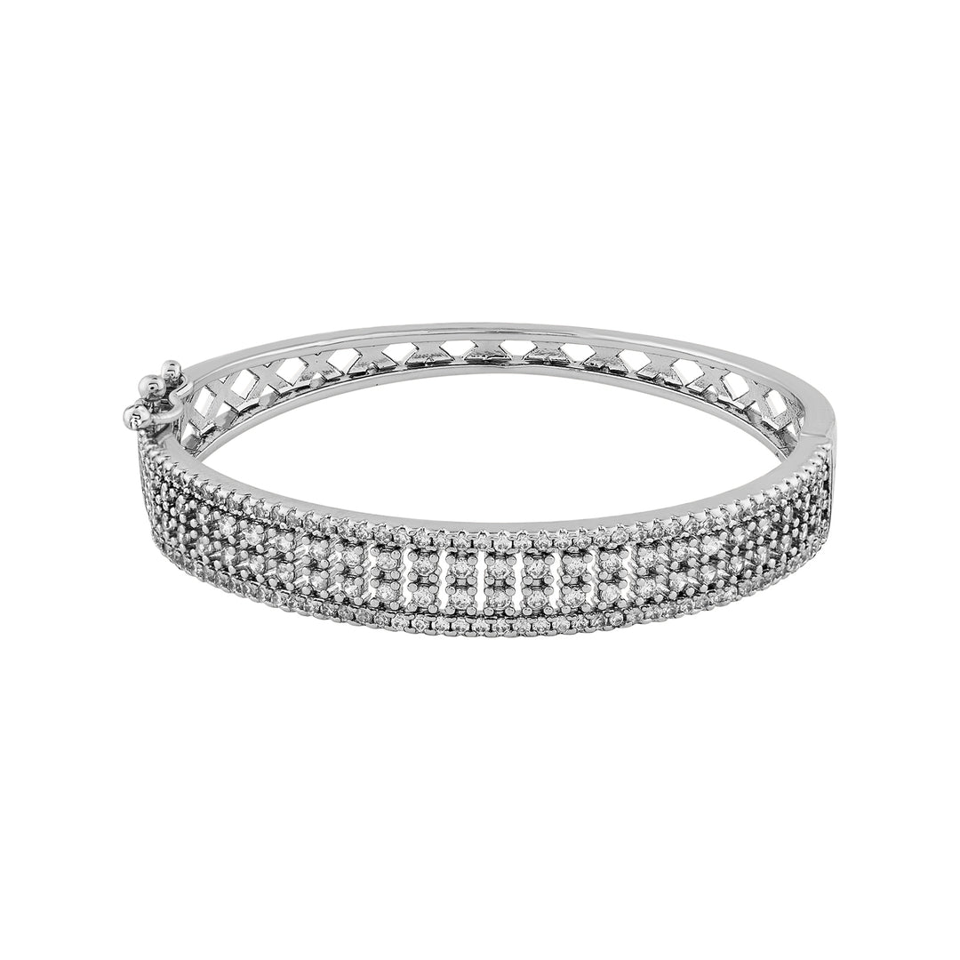 Teejh Veda Vishaal CZ Stones Silver Bracelet