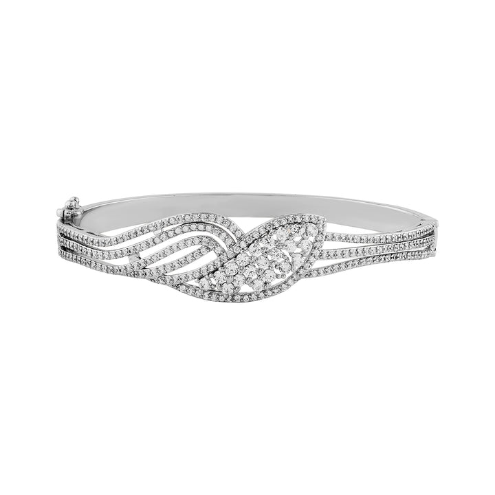 Teejh Tanishka Twinkle CZ Stones Silver Brcaelet