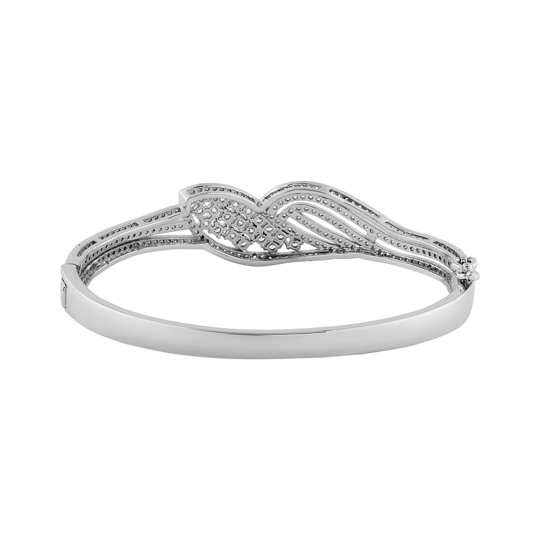 Teejh Tanishka Twinkle CZ Stones Silver Brcaelet