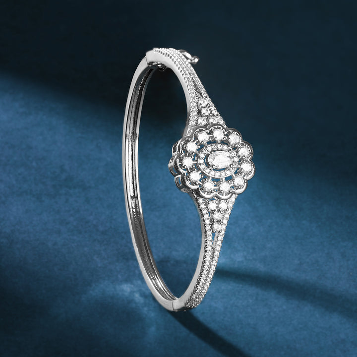 Teejh Indira Illumination CZ Stones Silver Bracelet