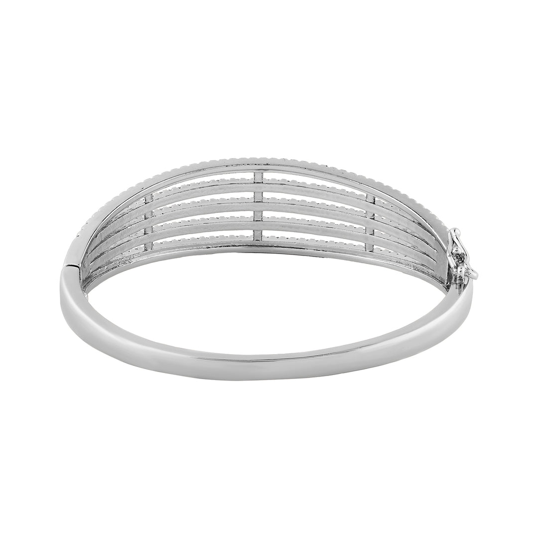 Teejh Lavanya Lustre CZ Stones  Silver Bracelet