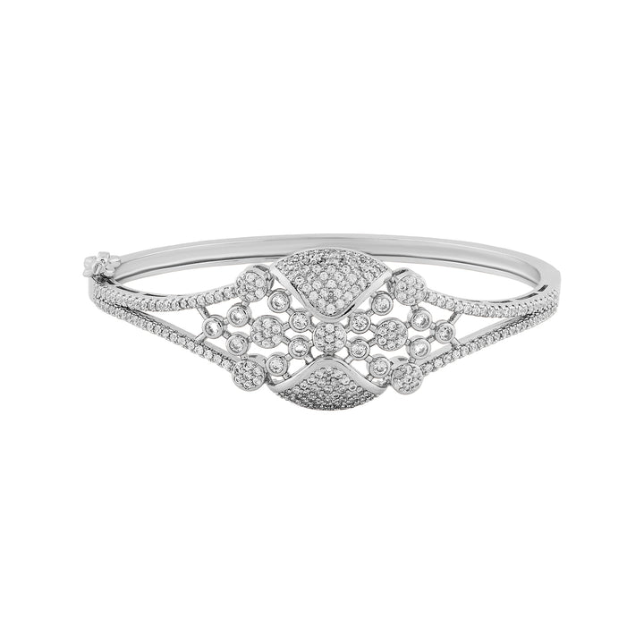 Teejh Serene Swarna CZ Stones  Silver Bracelet