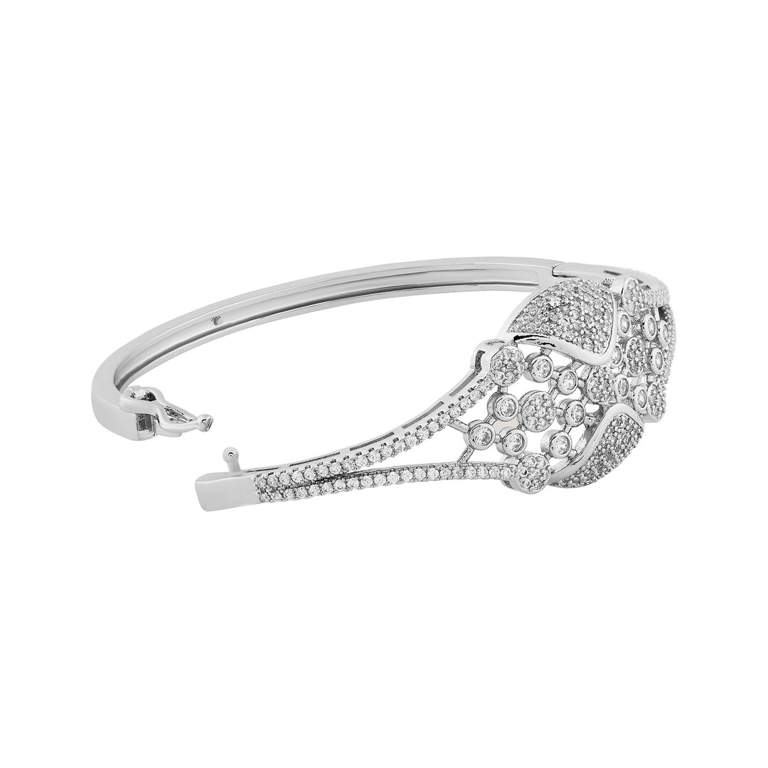 Teejh Serene Swarna CZ Stones  Silver Bracelet