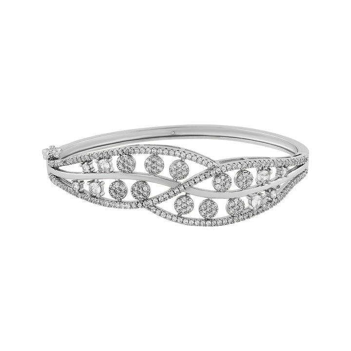 Teejh Zeenat Zest  CZ Stones Silver Bracelet