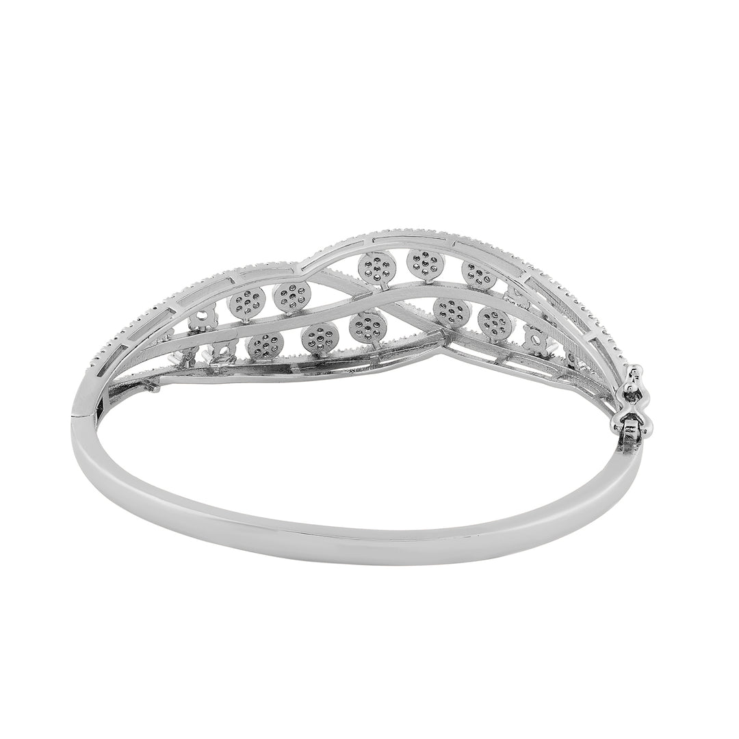 Teejh Zeenat Zest  CZ Stones Silver Bracelet