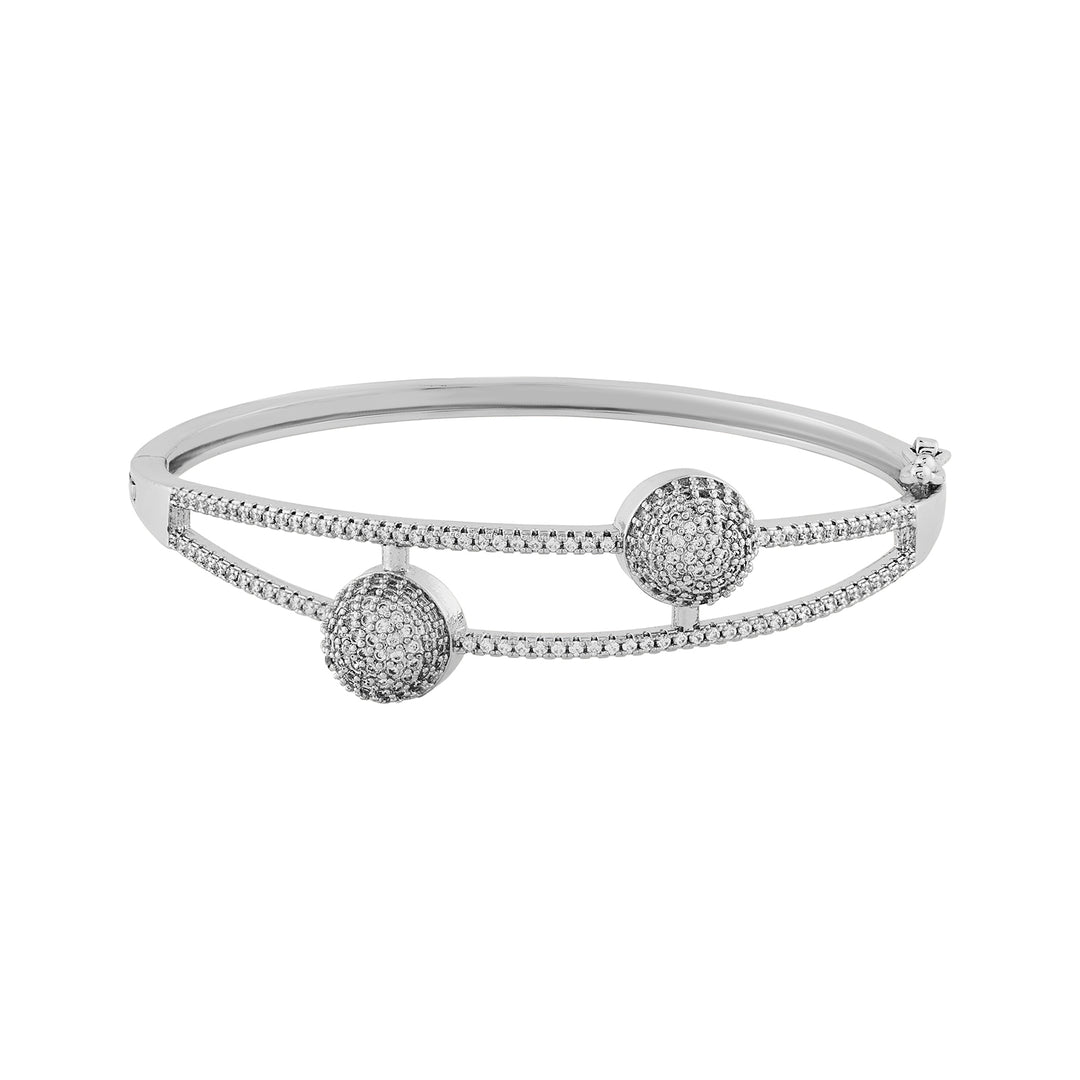 Teejh Jewel of Jhansi CZ Stones Silver Bracelet