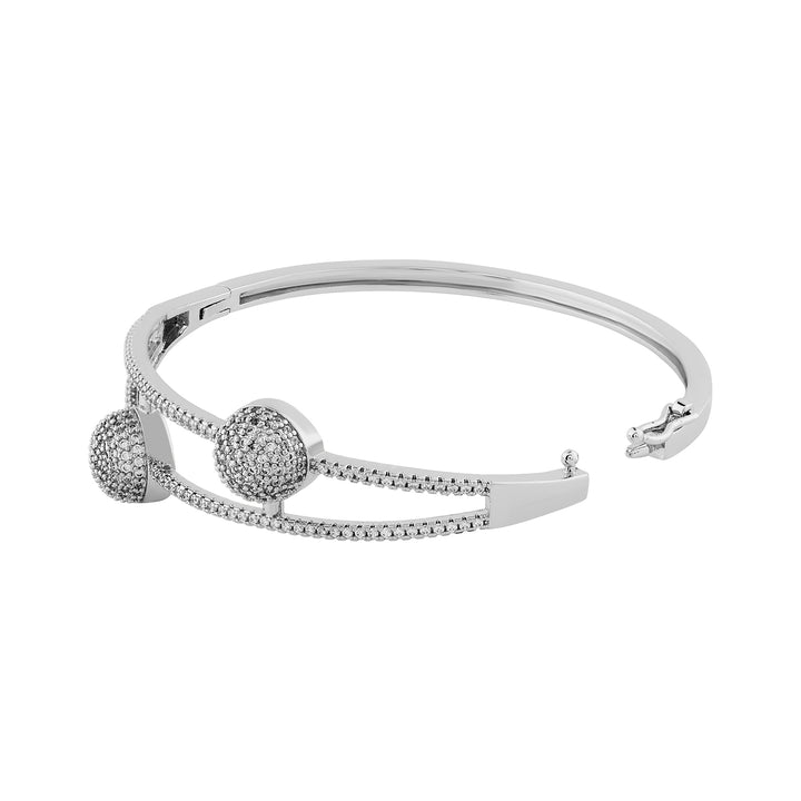 Teejh Jewel of Jhansi CZ Stones Silver Bracelet