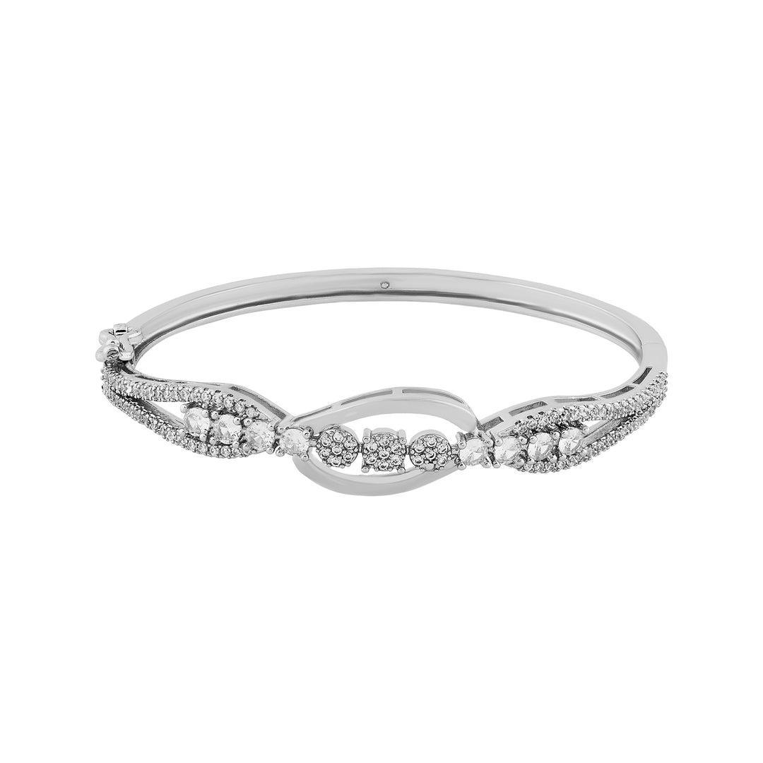 Teejh Sona Sundari  CZ Stones Silver Bracelet