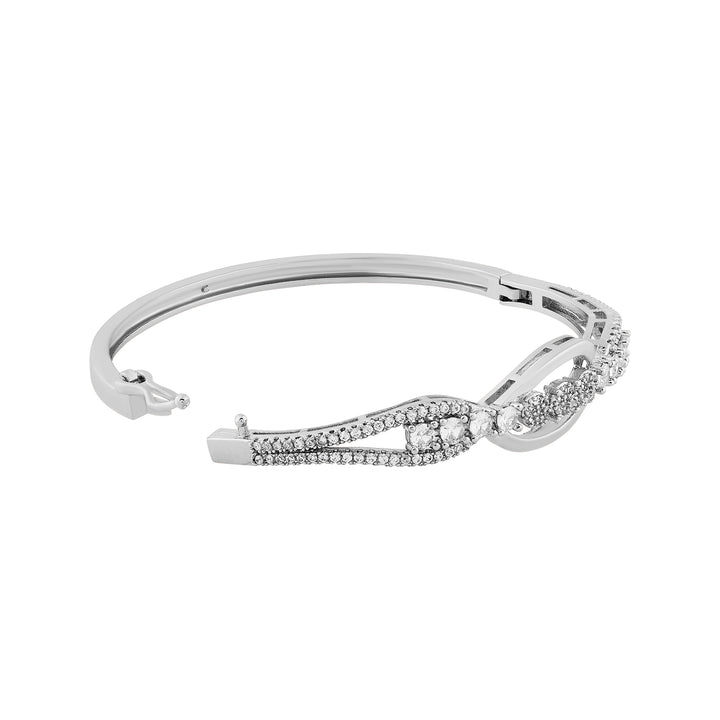 Teejh Sona Sundari  CZ Stones Silver Bracelet