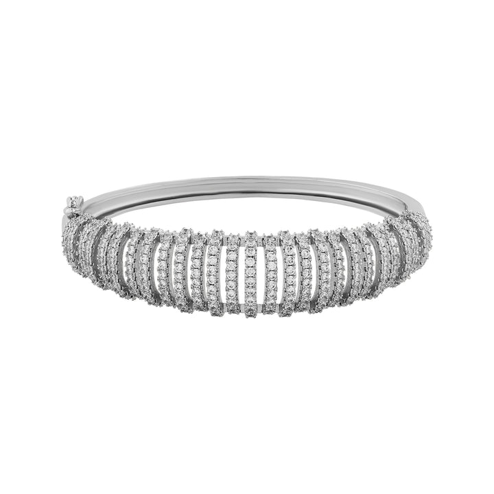 Teejh Pranjal Precious CZ Stones Silver Bracelet