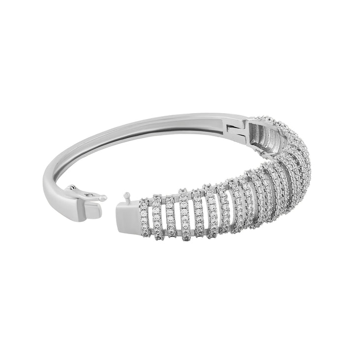 Teejh Pranjal Precious CZ Stones Silver Bracelet